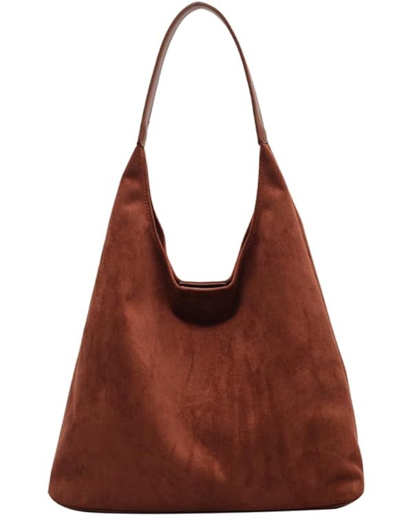 YFGBCX Tote Bags for Women Work Bags Suede Slouchy Bag Hobo Handbag Office Tote Handbag | Amazon (US)