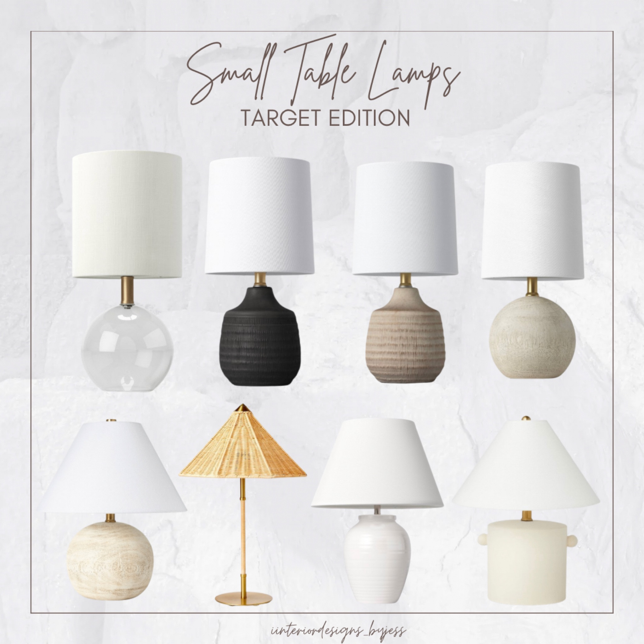 Loving these for a smaller side table or office desk! They would be perfect for a kitchen counter as well. 
Target lamps, studio McGee lamps, threshold lamps, office lamps, table lamps, rattan lamp, wood lamp, glass lamp

#LTKunder50 #LTKunder100 #LTKhome