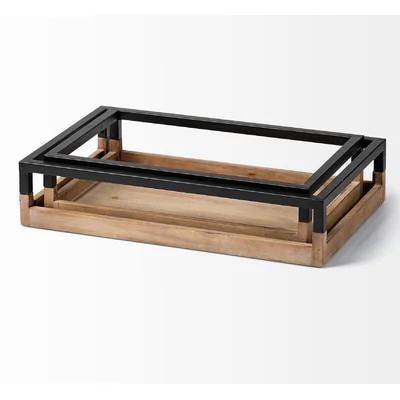 Fairbank 2 Piece Serving Tray Set | Wayfair North America