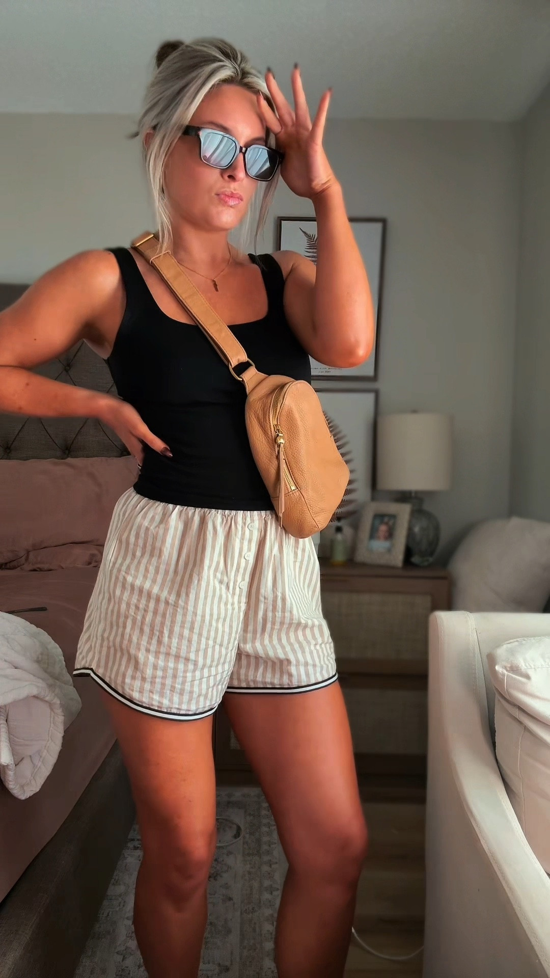 Cute, easy summer outfit. Wearing a size small in top and xs in shorts (in my opinion they run big)

#LTKgrwm #LTKootd
