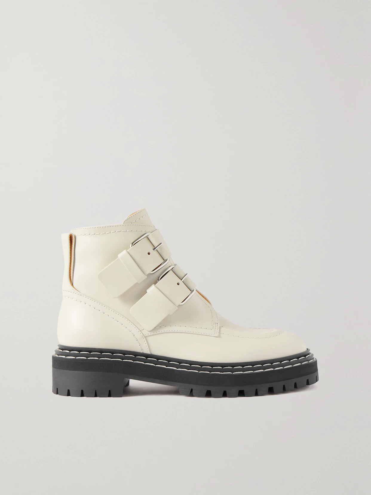 Proenza Schouler - Leather Ankle Boots - White | NET-A-PORTER (US)