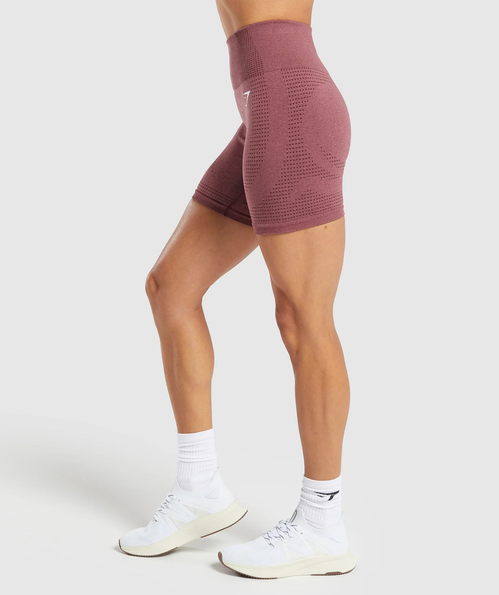 Gymshark Vital Seamless Shorts - Burgundy Pink /Marl | Gymshark US