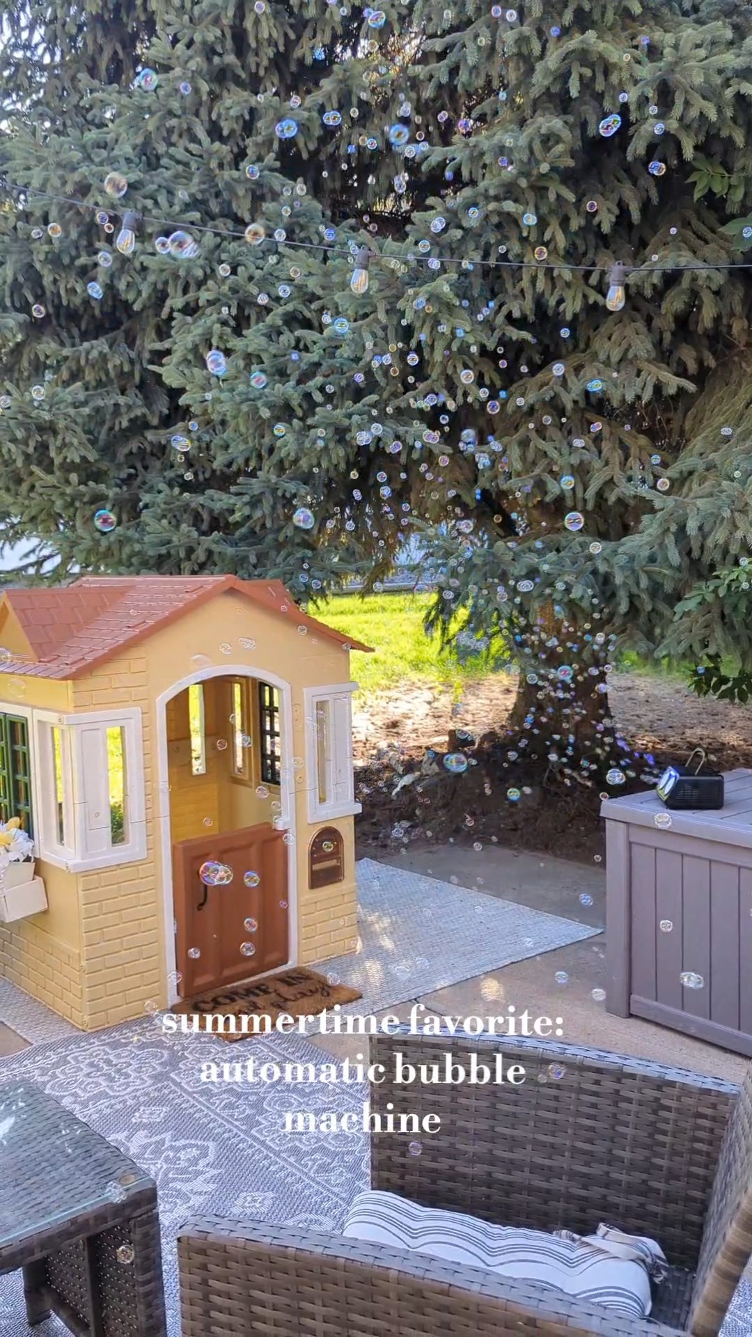 This automatic bubble machine makes the cutest little bubbles perfect for a fun backdrop when your toddler is playing outside! #bubblemachine #toddlertoys #summeractivities #summertoys #toddler 

#LTKKids #LTKSeasonal