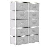 YITAHOME 10 Drawer Dresser - Fabric Storage Tower, Organizer Unit for Bedroom, Living Room, Hallway, | Amazon (US)