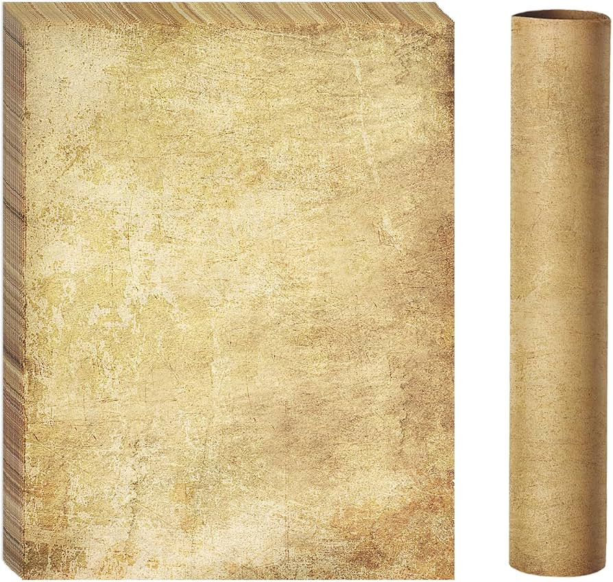 Goefun Vintage Stationery Paper, Parchment Printer Paper 8.5 x 11, 100 Sheets Aged Stationery for... | Amazon (US)