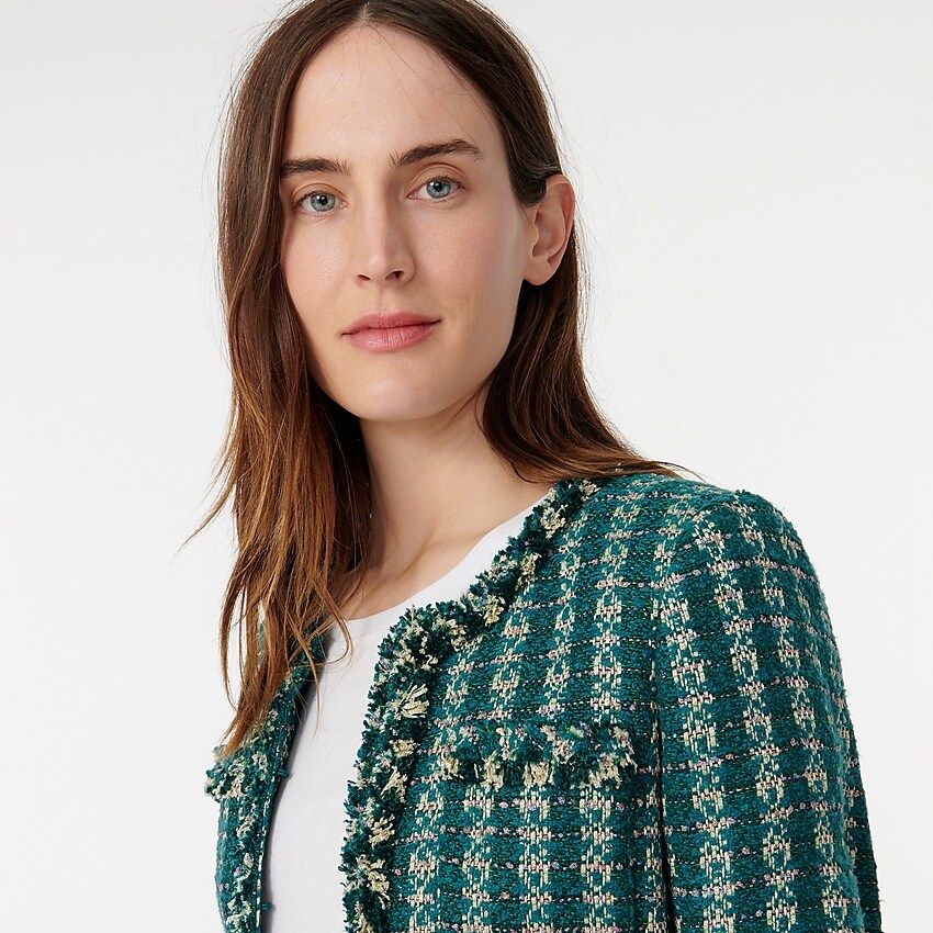 Lady jacket in emerald tweed | J.Crew US