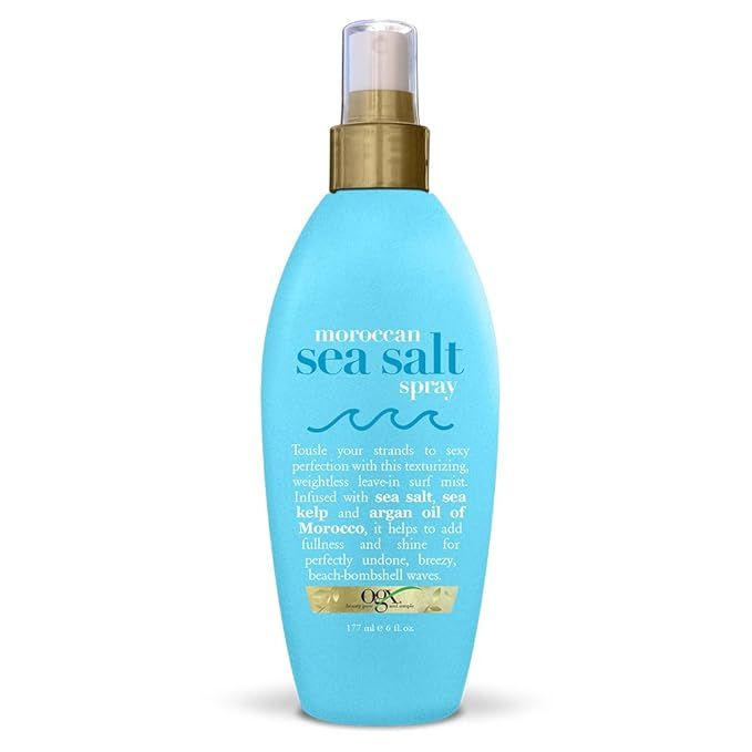 OGX Argan Oil of Morocco Hair-Texturizing Sea Salt Spray, Curl-Defining Leave-In Hair Styling Mis... | Amazon (US)