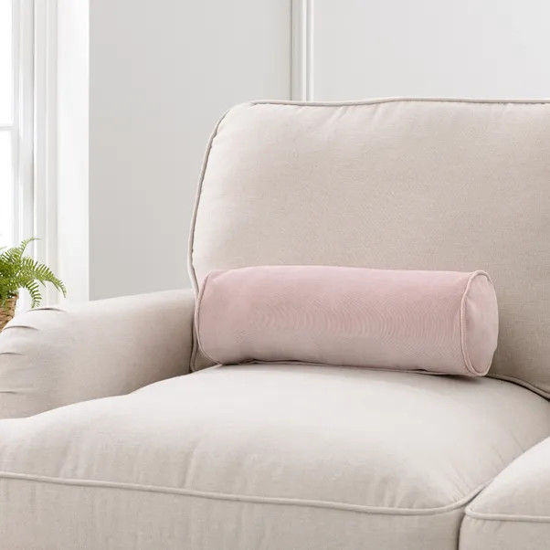 Velour Bolster Cushion Cover | Dunelm