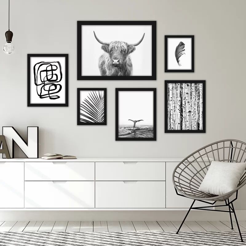 Black & White Framed On Paper 6 Pieces by Sisi And Seb Graphic Art | Wayfair North America