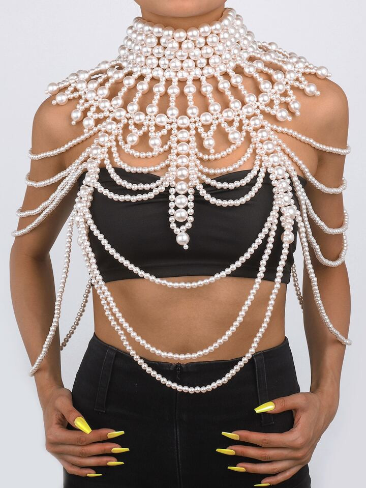 Cadena para cuerpo con diseño de perla artificial | SHEIN