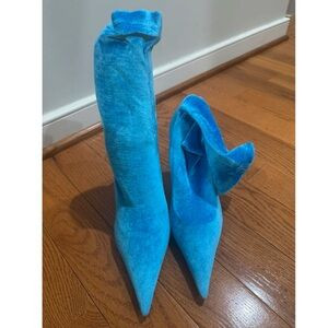Balenciaga Women's Vibrant Blue Heeled Boots | Poshmark