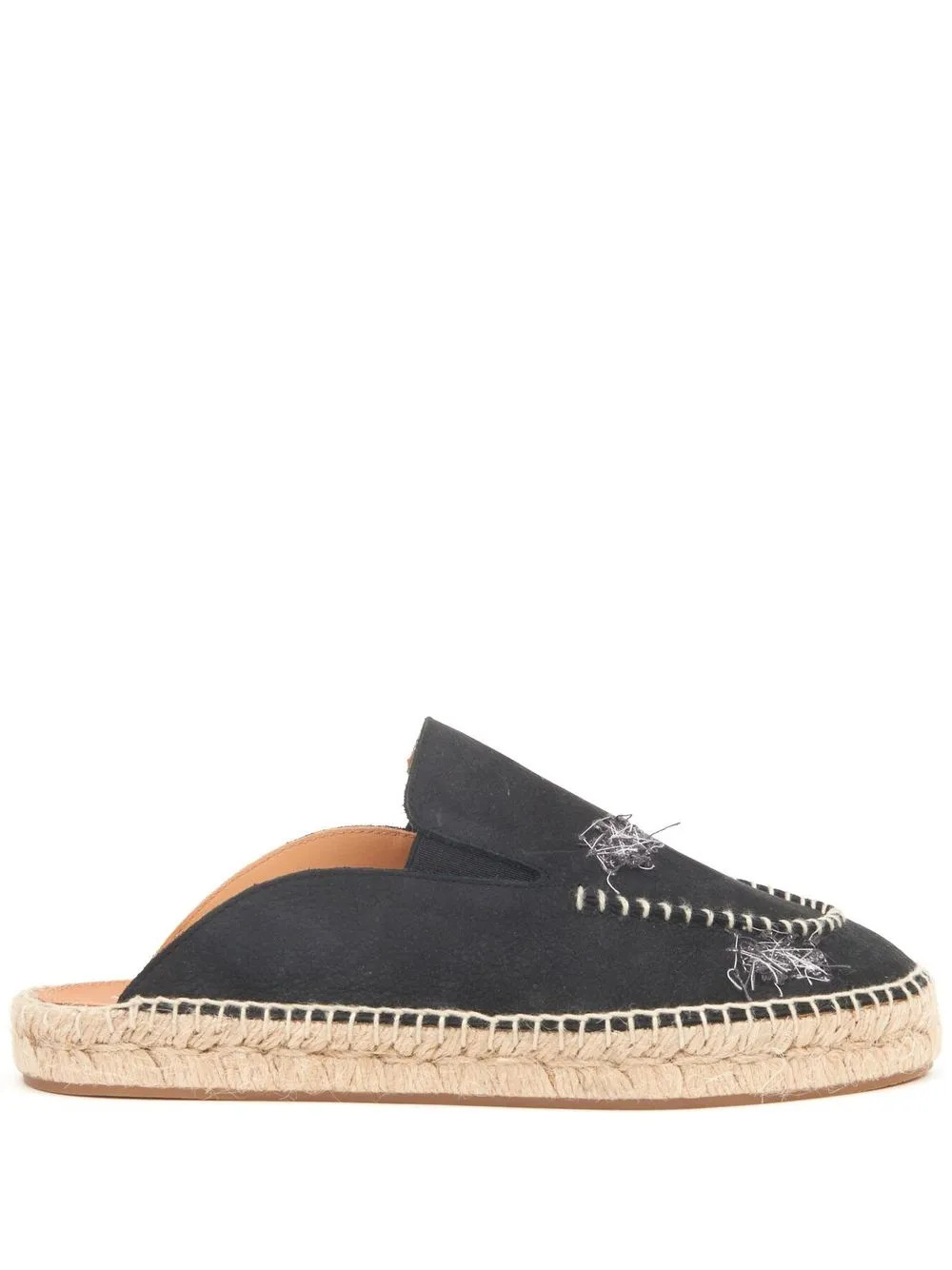Maison Margiela Embroidered Espadrille Mules - Farfetch | Farfetch Global