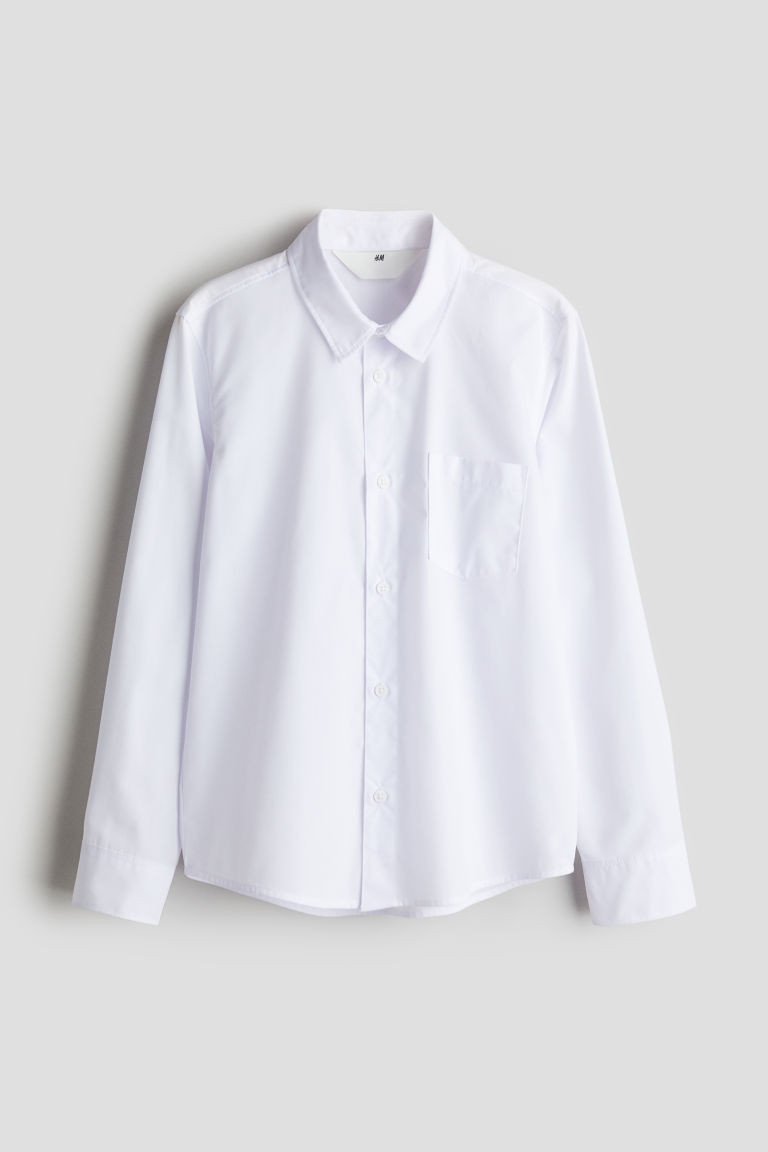 H & M - Easy-iron Shirt - White | H&M (US + CA)