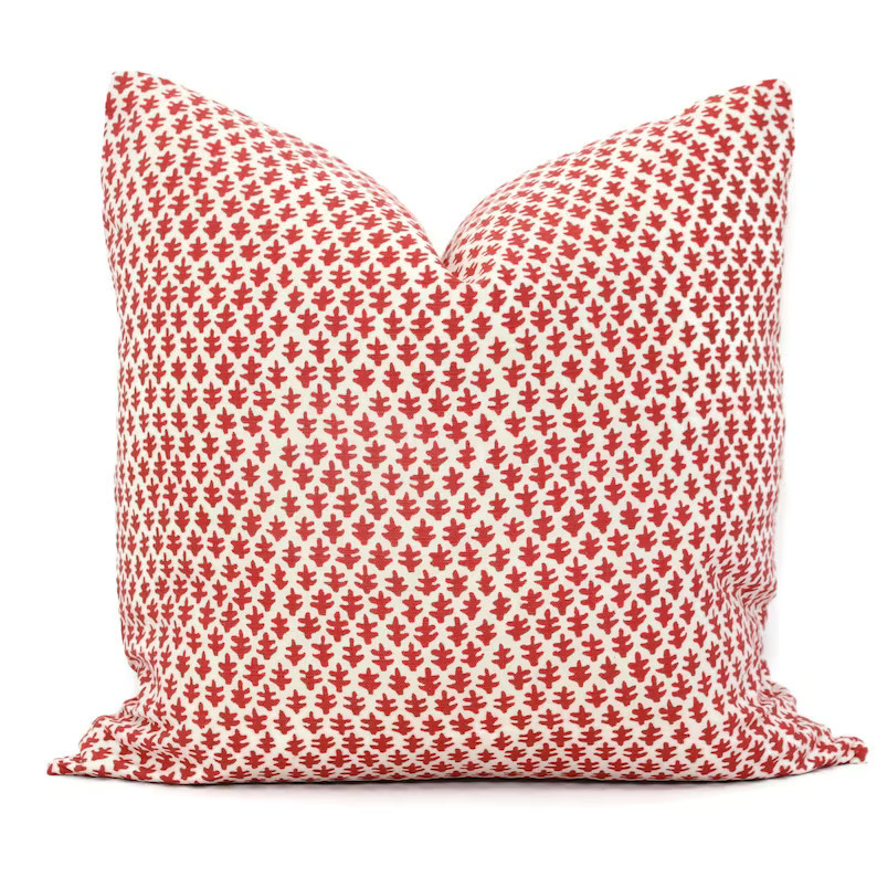 Sister Parish Burmese Red Chil4 Decorative Pillow Cover 18x18 - Etsy | Etsy (US)