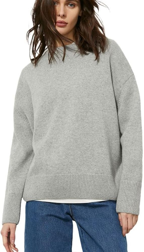 Women's Lightweight Soft Petite Crewneck Lightweight Solid Plain Sweaters Fall Winter Pullover Ju... | Amazon (US)