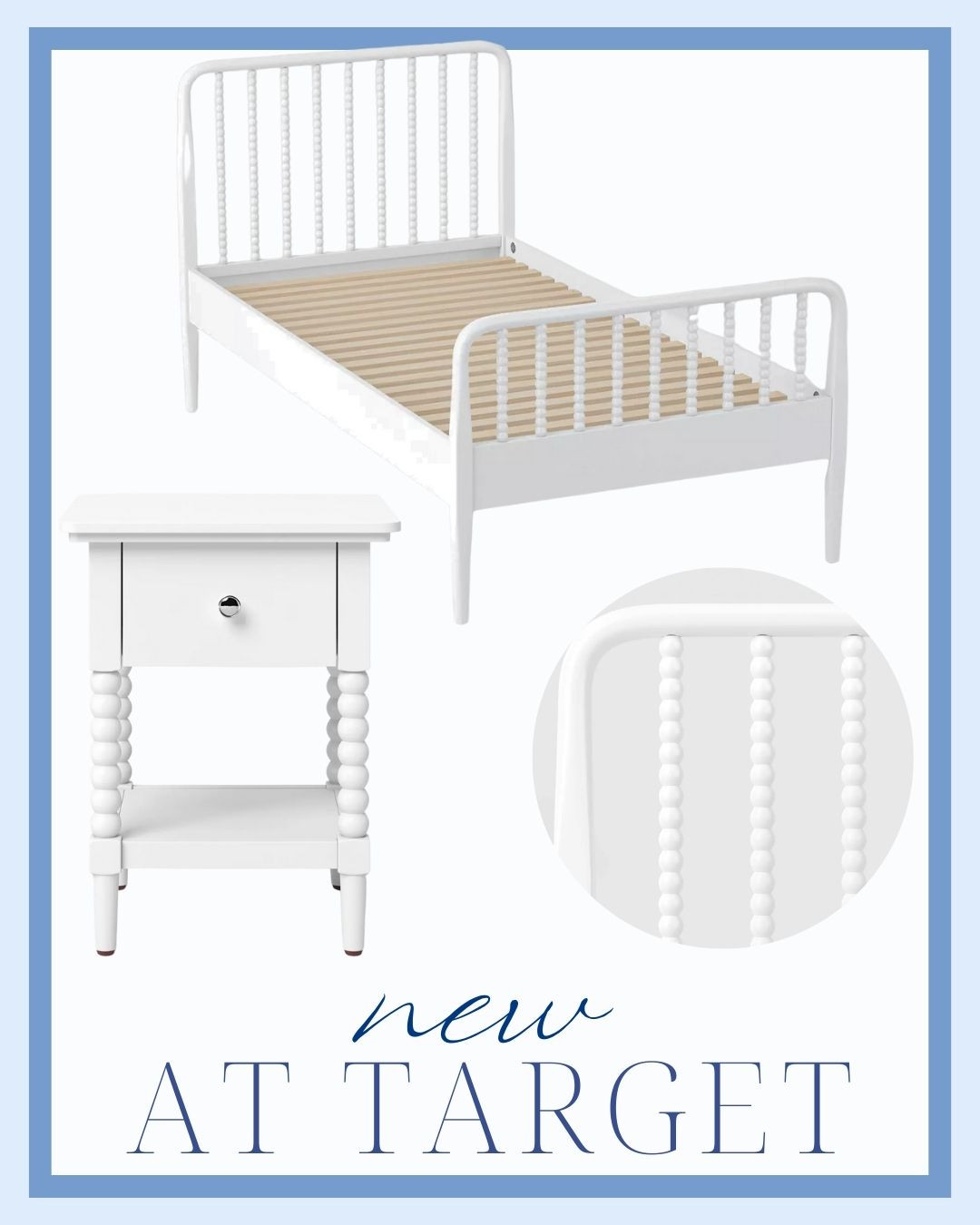 Designer look for less- the cutest new furniture just dropped at Target! This white spindle bed and matching nightstand are perfect for a timeless kids' room or a classic guest space. Budget-friendly and beautiful!

Target furniture, white spindle bed, kids room furniture, budget-friendly bedroom decor, classic white nightstand
 

 #LTKHome #LTKKids