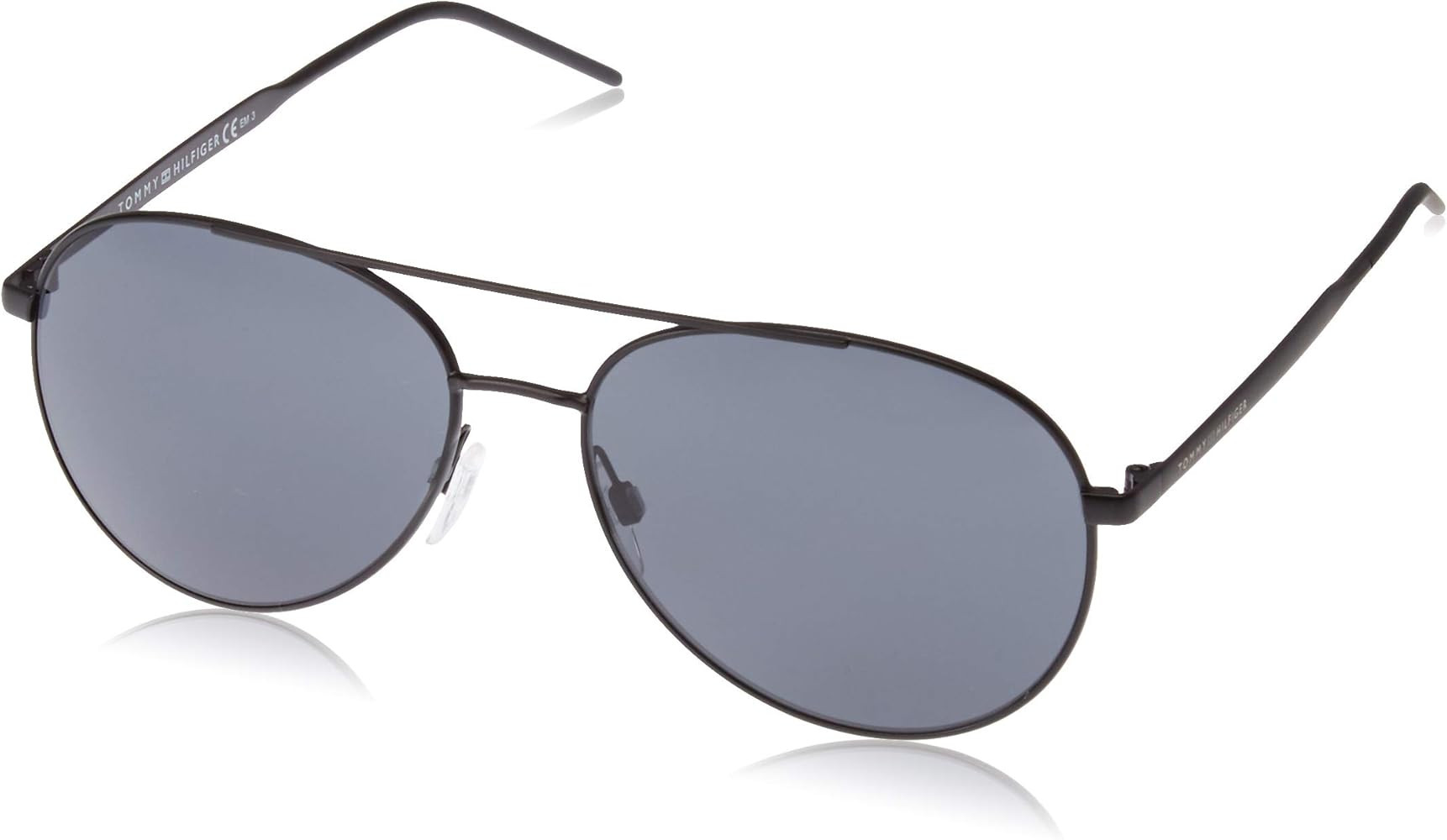 Sunglasses Tommy Hilfiger Th 1653 /S 0003 Matte Black/Ir Gray Blue Lens | Amazon (US)