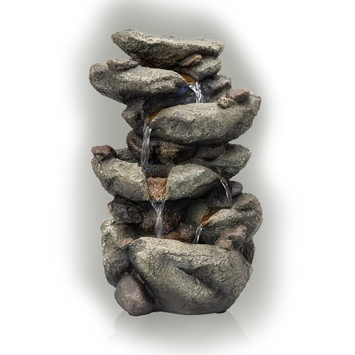 Rainforest Rock Resin Fountain With LED Light - Alpine Corporation | Target