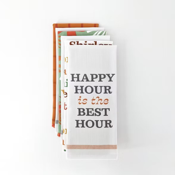 6ct Bar Towels Happy Hour is the Best Hour - Bullseye's Playground™ | Target