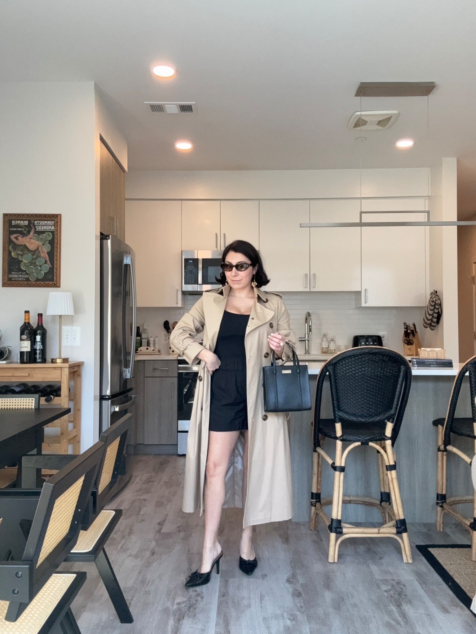 The cutest Quince trench✨🖤 #quince 