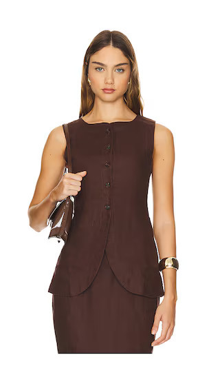 Posse Emma Vest in Brown. - size S | Revolve Clothing (Global)