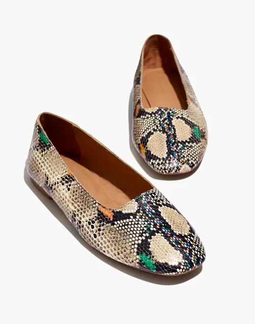 The Cory Flat in Snake Embossed Leather | Madewell