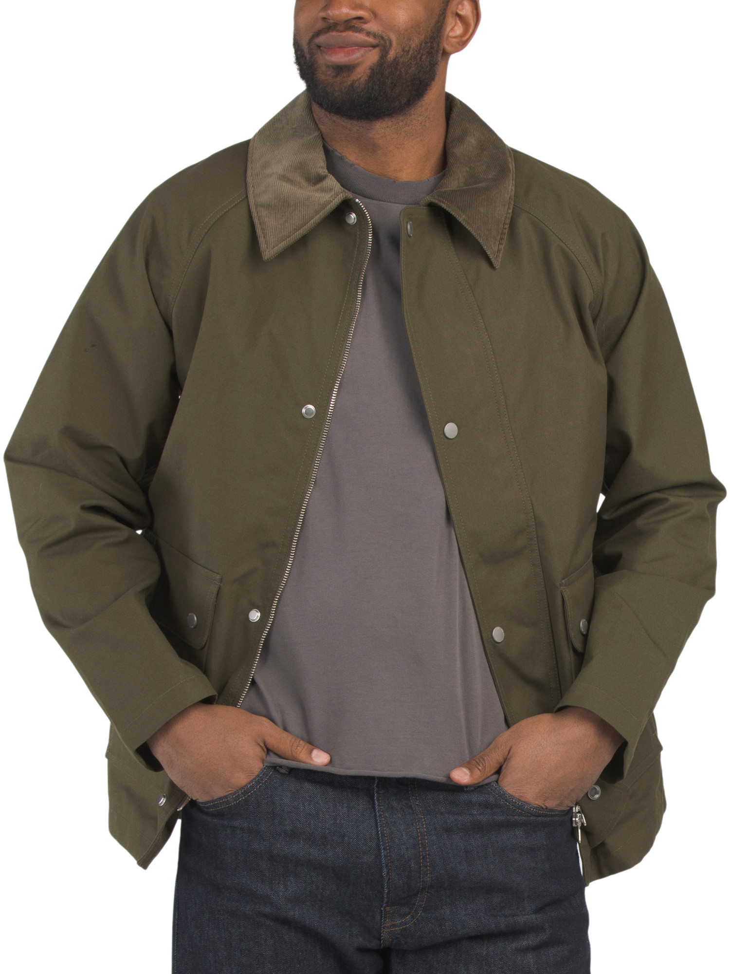Cotton Glenn 8443 Zip And Snap Jacket | Clothing | Marshalls | Marshalls