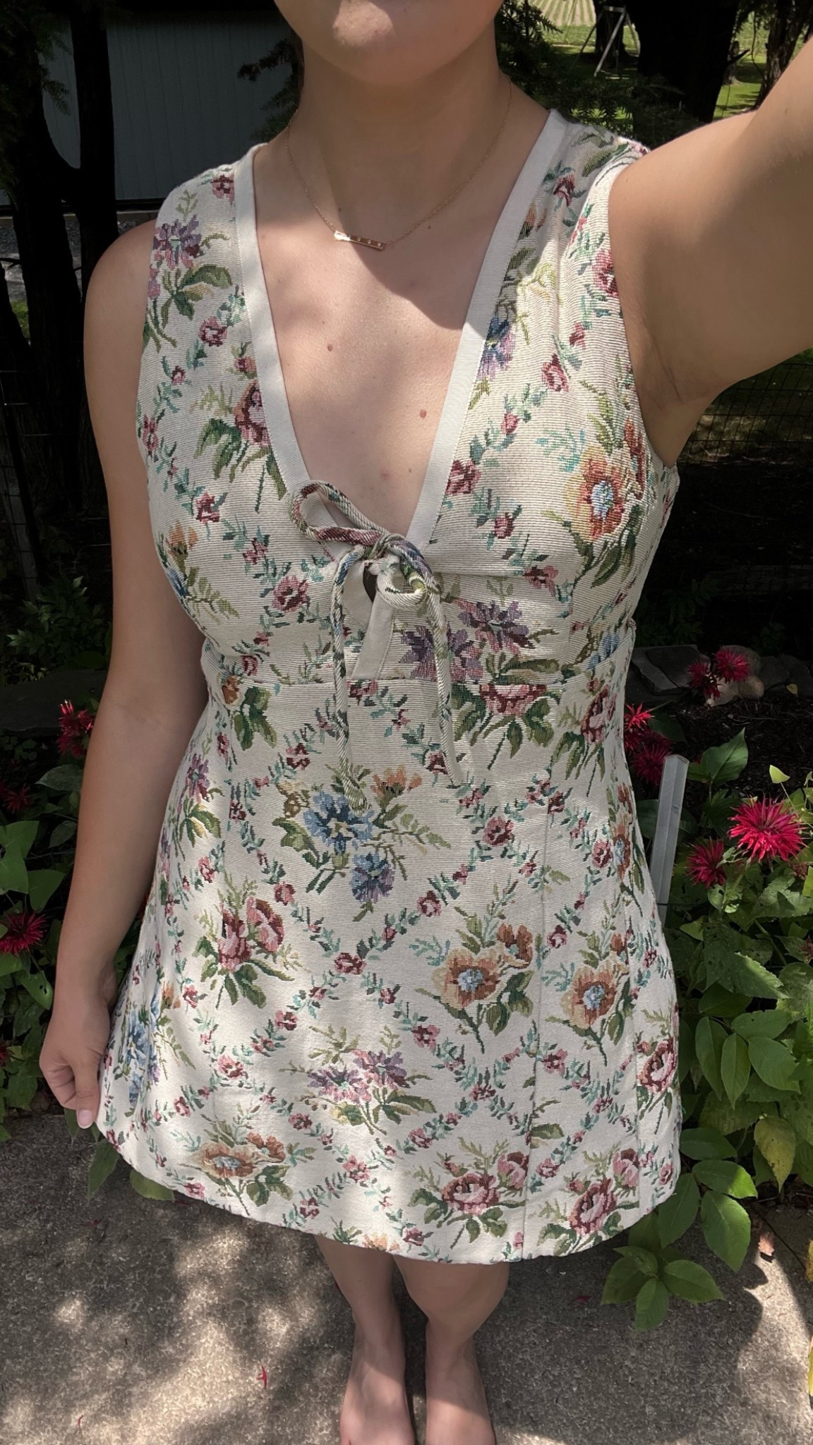 7/4/26 🤍 Enjoying this beautiful weather and America’s 250th in this Hill House cutie!! Perfect for special occasions and a more Americana tapestry style!

#LTKdayinmylife #LTKootd #LTKSaleAlert