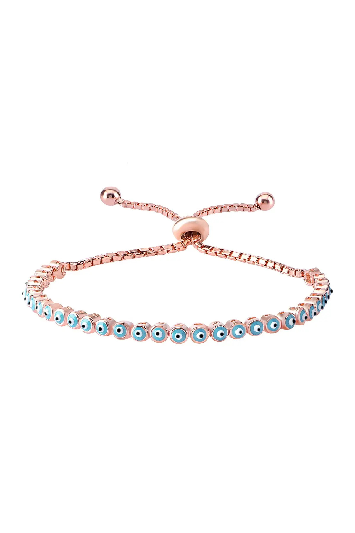 Gab+Cos Designs 22K Rose Gold Vermeil Evil Eye Beaded Bracelet at Nordstrom Rack | Nordstrom Rack