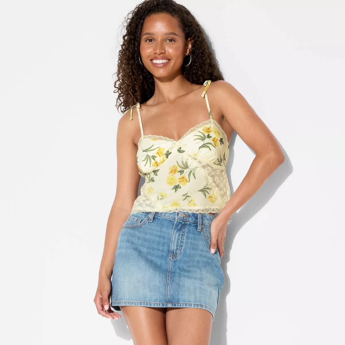 Women's Lace Trim Sweetheart Neck Tank Top - Wild Fable™ | Target