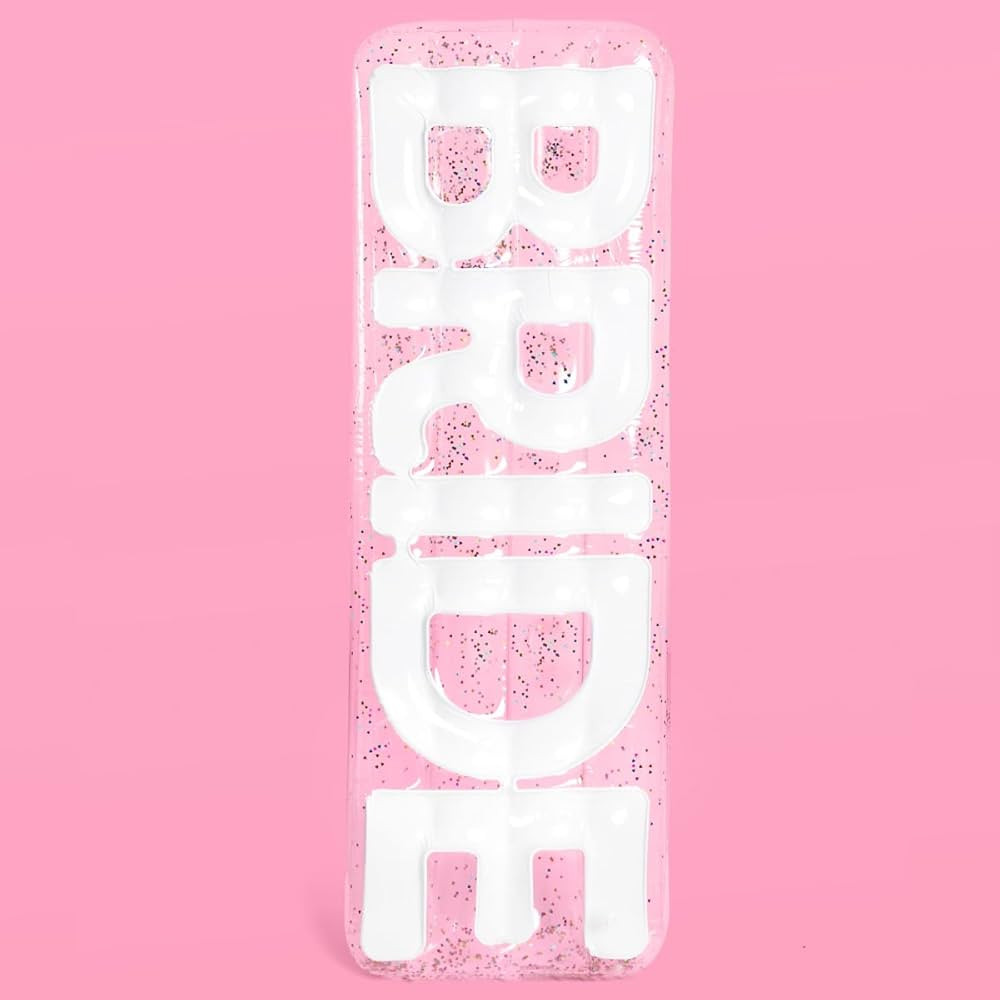 xo, Fetti Clear Bride Pool Float, Multicolor Confetti - 6 Ft. | Bachelorette Party Decorations, B... | Amazon (US)