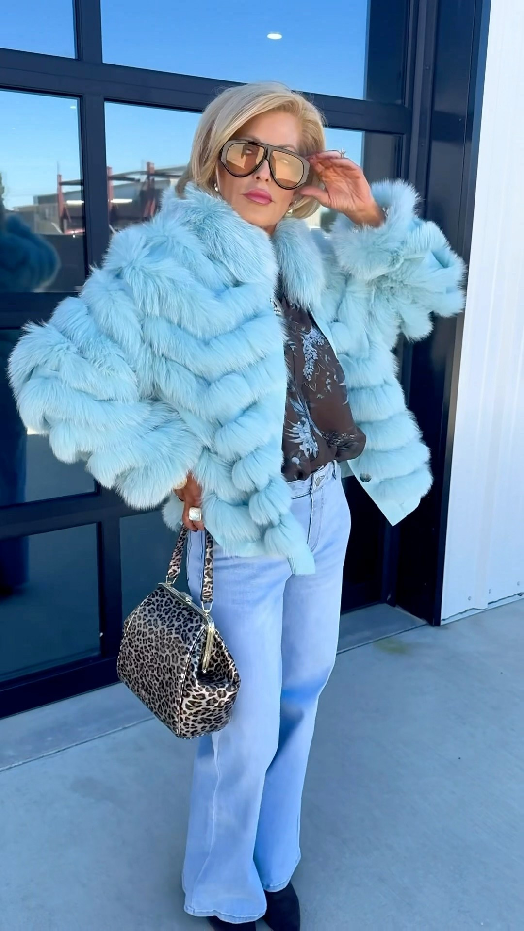 This is a GORGEOUS jacket in an icy blue