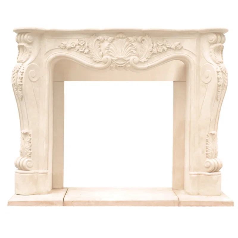 Chateau Louis Cast Stone Fireplace Surround with Hearth & Filler panels | Wayfair North America