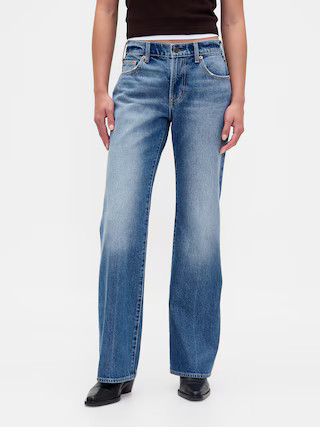 Mid Rise Rigid Relaxed Flare Jeans | Gap (US)