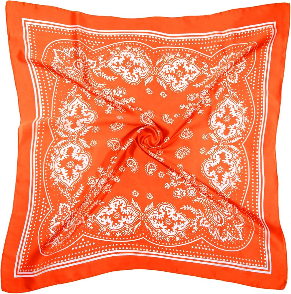 Satin Head Scarf - 27.5 Inches Silk Bandana Hair Wrap Square Scarf for Women & Girls | Amazon (US)