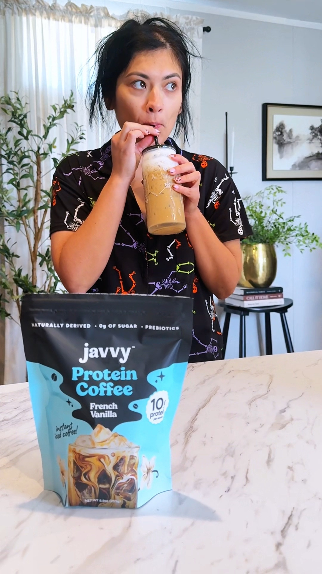 A little caffeine, a little protein, and a whole lot of main character energy brewing this morning! ☕️🖤💀

#javvycoffee #javvyproteincoffee #icedcoffeeathome #protiencoffee #icedproteincoffee

#LTKHome