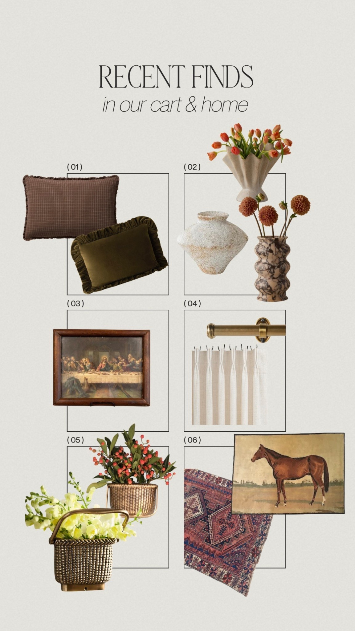 Recent home finds & items in “our cart” 

Some of these were “one of a kind” or thrifted, so I have found and links like items 🤎

#LTKHome #LTKmomlife
