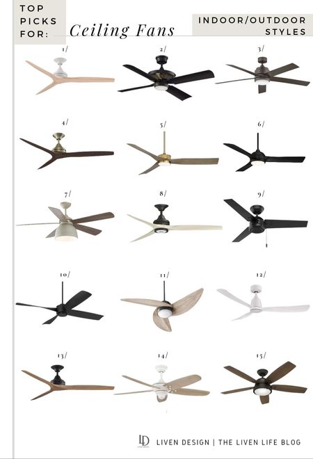 Indoor outdoor ceiling fan. LED ceiling fan. Patio fan. Modern fan. Wood fan. White fan. Brass fan. Whitewash wood fan. 

#LTKSeasonal #LTKHome #LTKSaleAlert