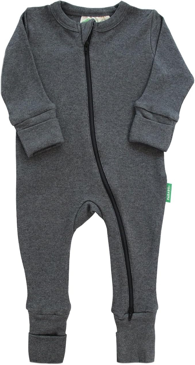 PARADE Organic Snuggle Soft Melange '2-Way' Zipper Romper | Amazon (US)