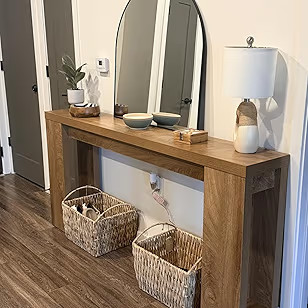 Little Tree 70.9-Inch Long Console Table, Narrow Sofa Table Behind The Couch, Farmhouse Console T... | Amazon (US)