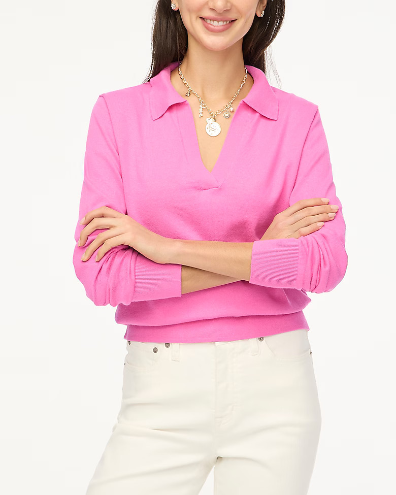 Cotton sweater-polo | J.Crew Factory