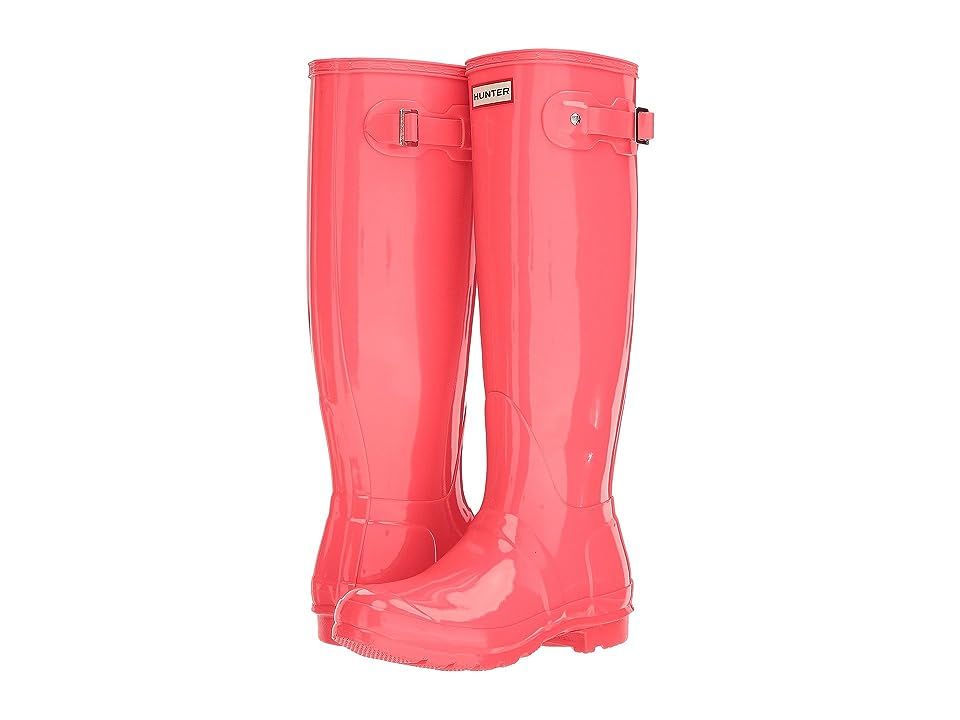 Hunter Original Tall Gloss Rain Boots (Hyper Pink) Women's Rain Boots | 6pm