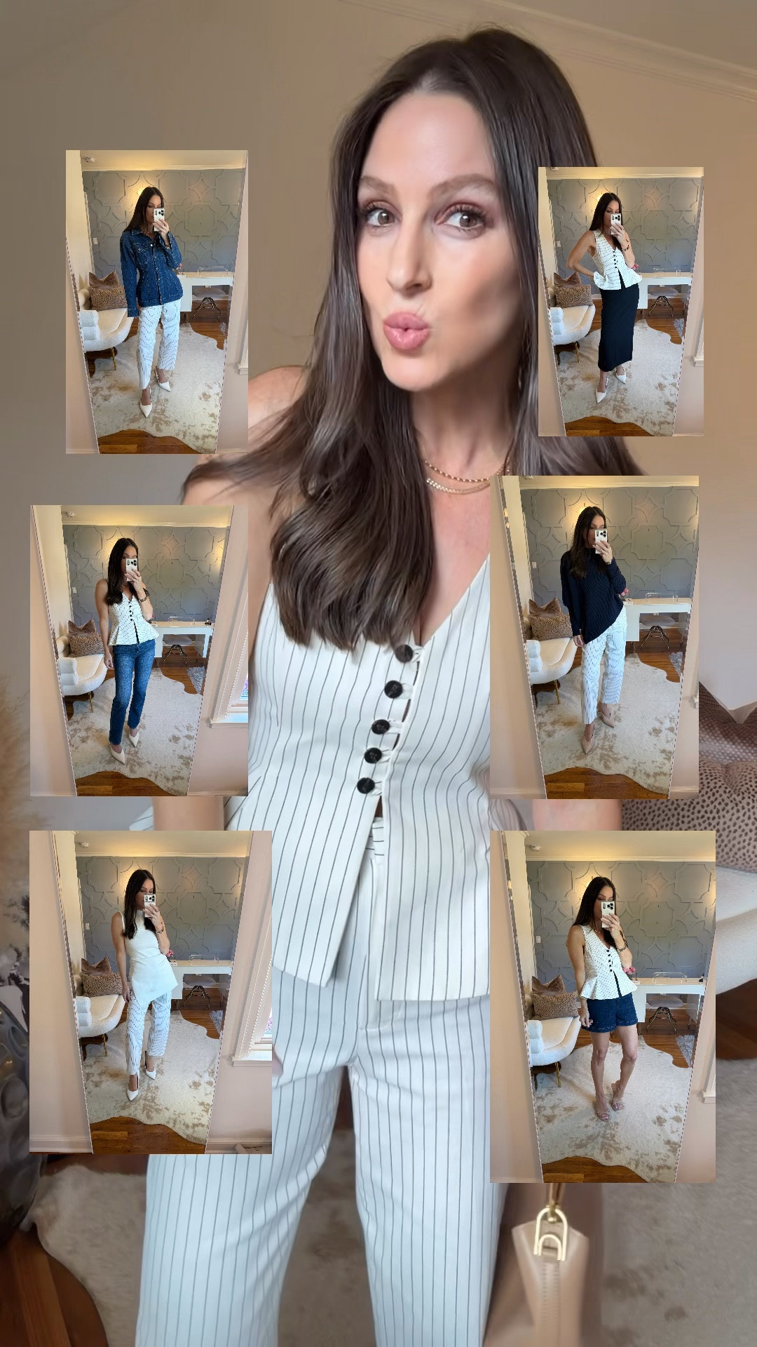 And this is how we make the most of our closet and wallet! 
I did my true size in this top
Also my true size in the pants, although I probably could have sized down one so if you are between sizes consider sizing down one. I also linked everything that I paired with these pieces and did my true size in all. You will see a denim vest linked. It comes with the high waisted dark denim shorts that I styled this top with.

#LTKootd #LTKgrwm #LTKOver40