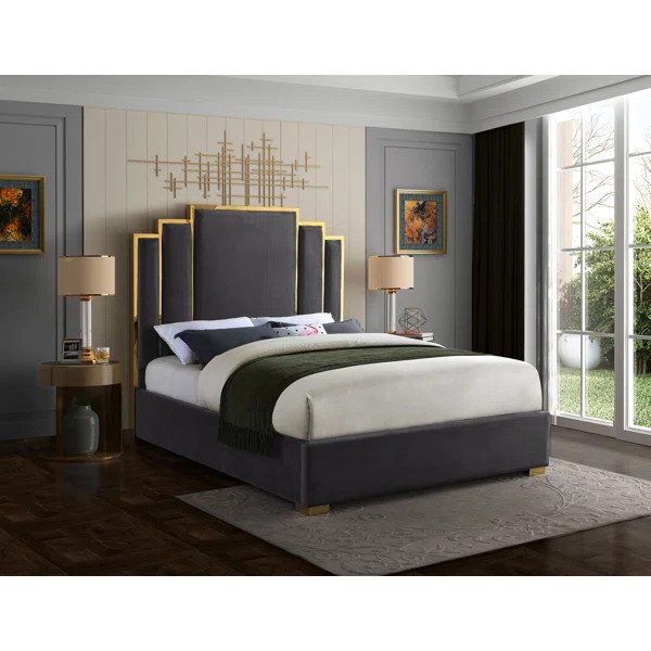 Amaia Tufted Solid Wood and Upholstered Platform Bed | Wayfair Professional