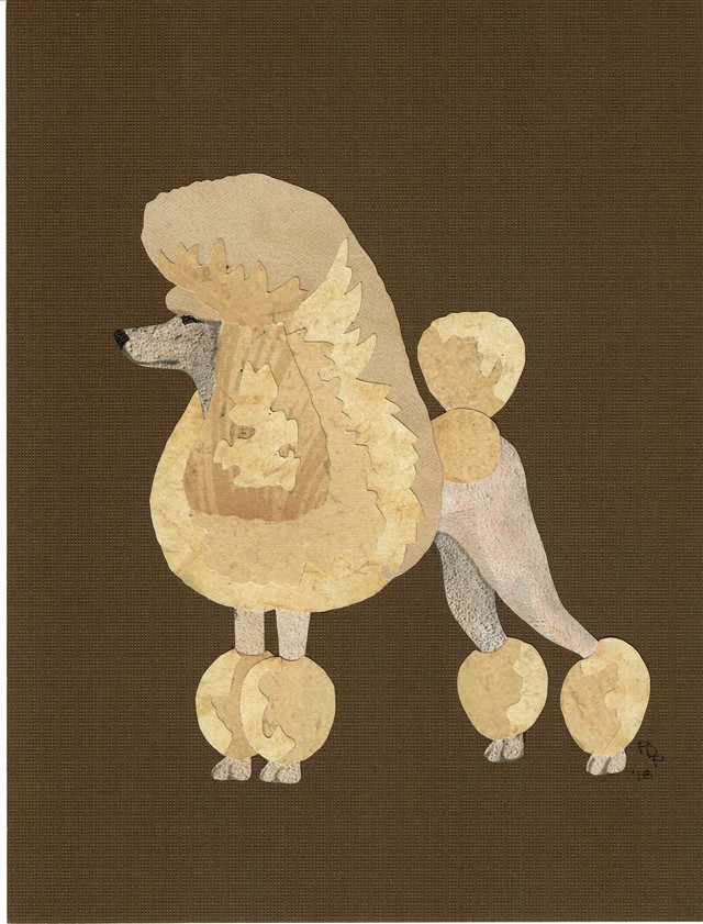 Lakeland Terrier handmade original cut paper collage dog art all colors available | Etsy (US)