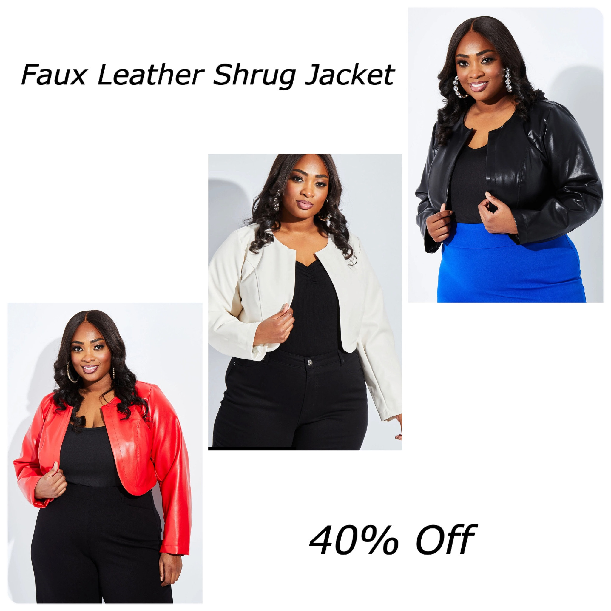 Leather shrug outlet jacket