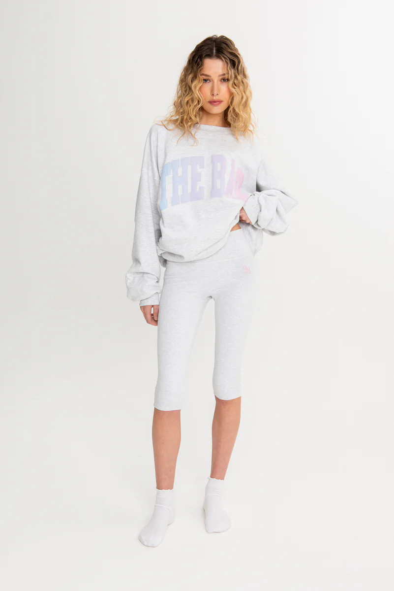 VARSITY CAPRI LT HEATHER GREY/PEONY | The Bar