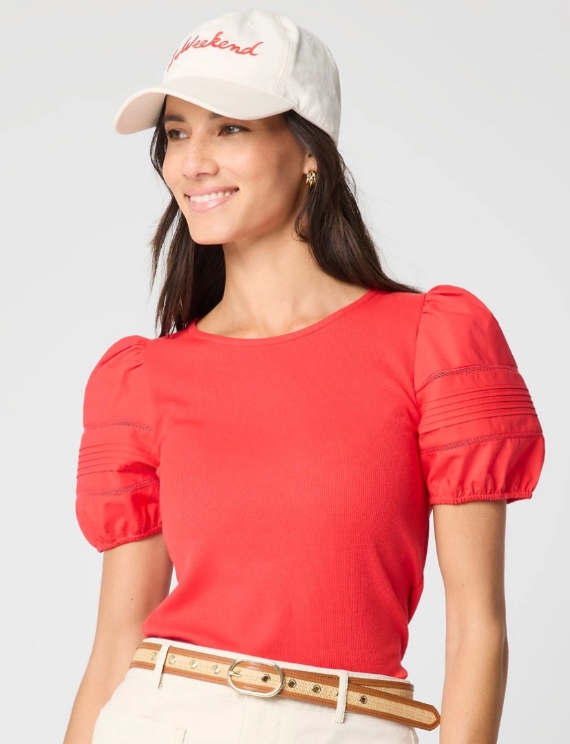 spring outfits 2026 - ON SALE; I love the sleeves on this top! 


#LTKSeasonal #springtop #springoutfit @jcrew 

#LTKSaleAlert #LTKU #LTKOver40
