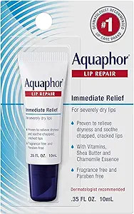 Aquaphor Lip Repair Ointment - Long-lasting Moisture to Soothe Dry Chapped Lips - .35 fl. oz. Tub... | Amazon (US)