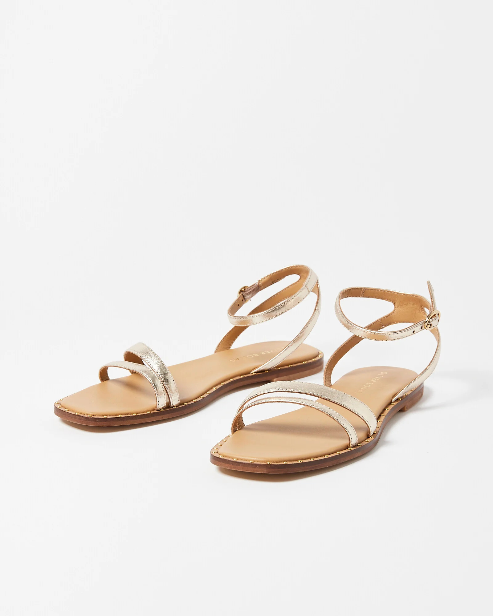 Gold Studded Leather Sandals | Oliver Bonas | Oliver Bonas (Global)